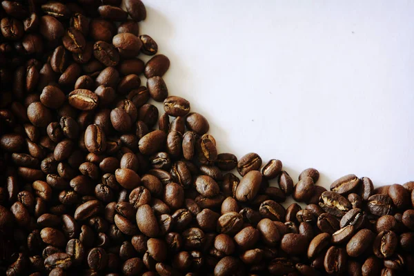 Beau Fond Avec Des Grains Café Dispersés — Photo