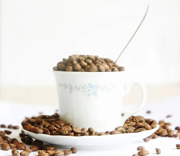 Güzel Kavrulmuş Kahve Çekirdekleri — Stok fotoğraf