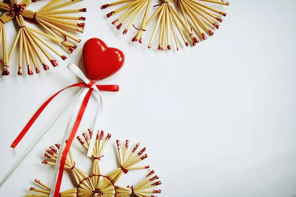 Valentines Background Red Heart — Stock Photo, Image