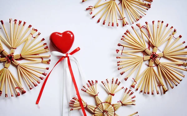 Valentines Background Red Heart — Stock Photo, Image