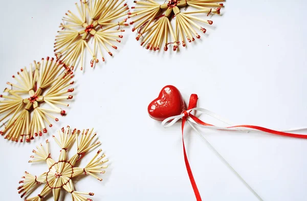 Valentines Background Red Heart — Stock Photo, Image