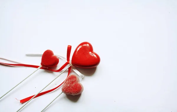 Fondo San Valentín Con Corazón Rojo — Foto de Stock