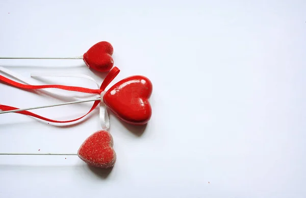 Fondo San Valentín Con Corazón Rojo —  Fotos de Stock