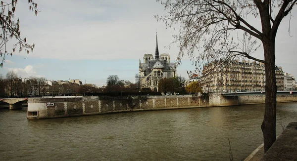 Ünlü Paris Kilisesi Notre Dame — Stok fotoğraf