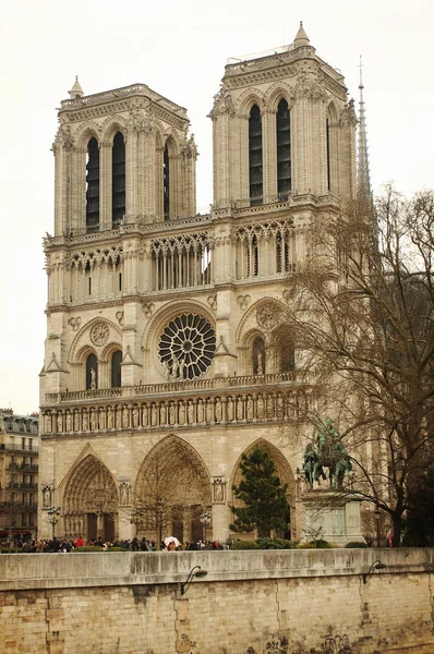 Famosa Iglesia París Notre Dame — Foto de Stock