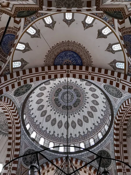 Vnitřní Pohled Architektonický Detail Sulejmanova Mešita Istanbulu Turecko — Stock fotografie