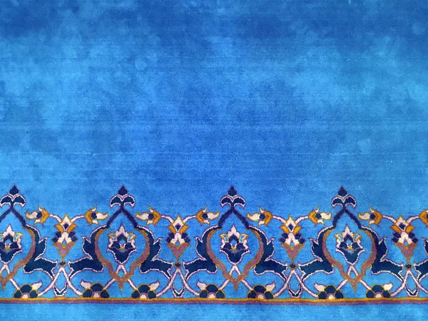 Turkish Islamic Carpet Fragment Rumi Style Floral Decorations — Stock Photo, Image