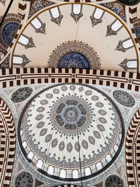 Innenraum Der Sehzade Camii Oder Der Prinzen Moschee Istanbul Türkei — Stockfoto