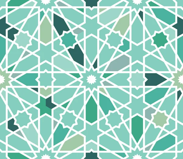 Patrón Clásico Islámico Sin Costuras Azulejos Geométricos Estilo Marroquí Líneas — Vector de stock