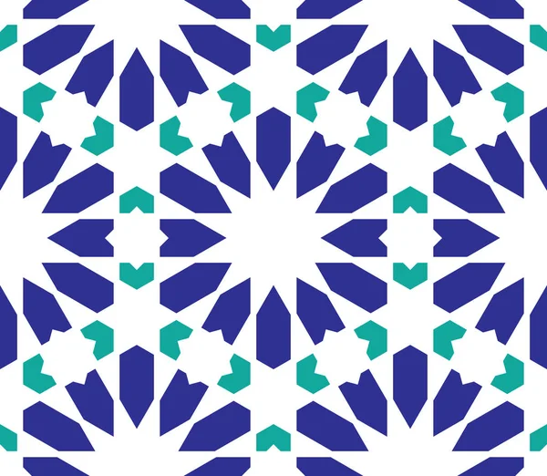 Padrão Islâmico Clássico Sem Costura Azulejos Geométricos Estilo Marroquino Linhas —  Vetores de Stock