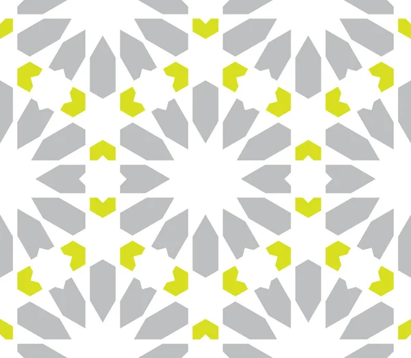 Klassische Islamische Nahtlose Muster Geometrische Fliesen Marokkanischen Stil Sechseckige Gitterlinien — Stockvektor