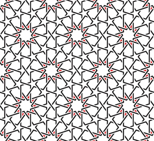经典伊斯兰无缝模式 摩洛哥风格的几何瓷砖 六角网格线 复杂的重复背景的网页和印刷 — 图库矢量图片
