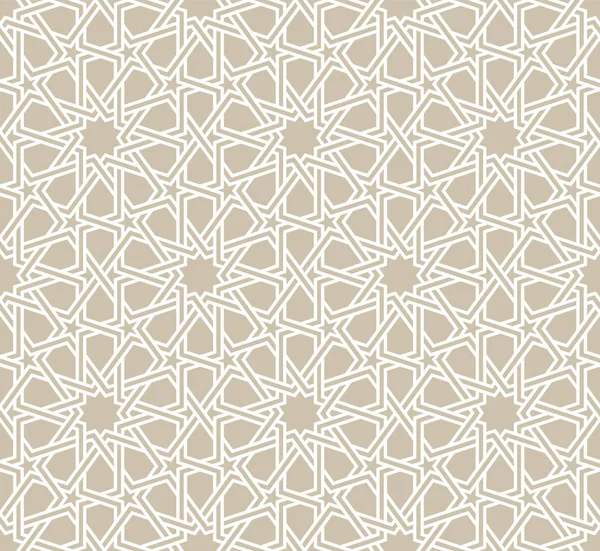 Класична Ісламська Шаблоном Безшовні Марокканському Стилі Геометричні Плитки Гексагональної Сітка — стоковий вектор