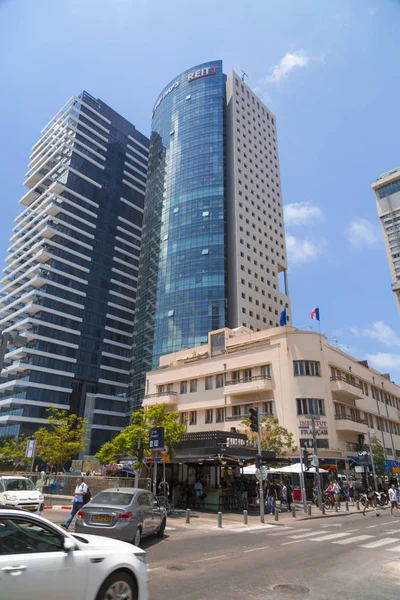 Тель Авив Израиль Июня 2018 Года Здания Люди Ходят Знаменитому — стоковое фото