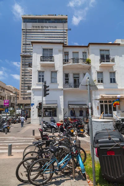 Tel Aviv Israel Junho 2018 Edifícios Pessoas Andando Pela Famosa — Fotografia de Stock