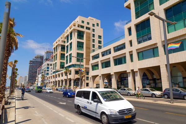 Tel Aviv Yafo Israel Junio 2018 Vista Desde Paseo Marítimo — Foto de Stock