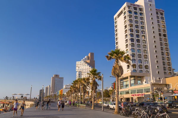 Tel Aviv Yafo Israël Juin 2018 Vue Depuis Promenade Plage — Photo