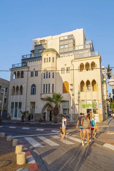 Tel Aviv Yafo Israël Juni 2018 Zonsondergang Scène Uit Allenby — Stockfoto