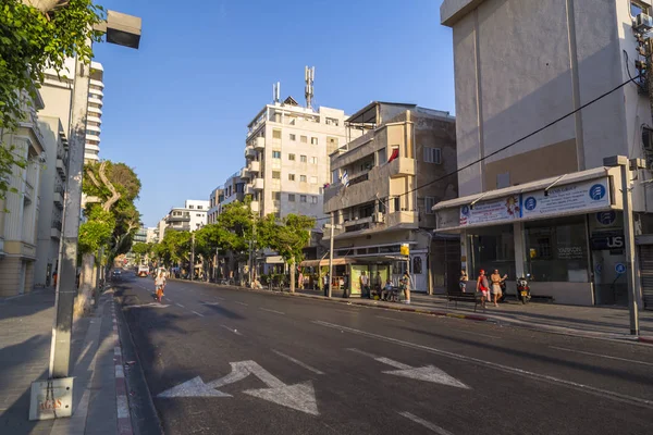 Tel Aviv Yafo Izrael Června 2018 Západ Slunce Scéna Allenbyho — Stock fotografie