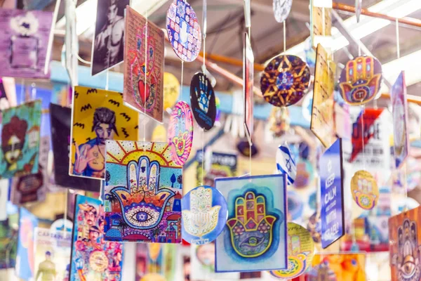 Decoratieve Souvenirs Verkocht Markt Carmel Tel Aviv Israël — Stockfoto