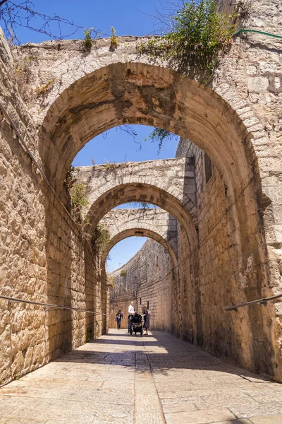 Jerusalén Israel Junio 2018 Antiguas Calles Edificios Ciudad Vieja Jerusalén — Foto de Stock