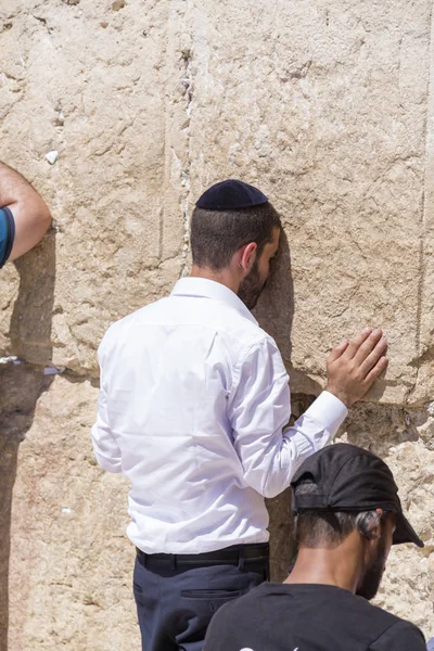 Jeruzsálem Izrael 2018 Június Zsidó Nép Ellen Nyugati Fal Második — Stock Fotó