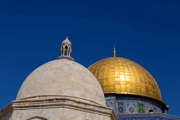 Vue Extérieure Dôme Rocher Qubbet Sahra Arabe Dans Site Sacré — Photo