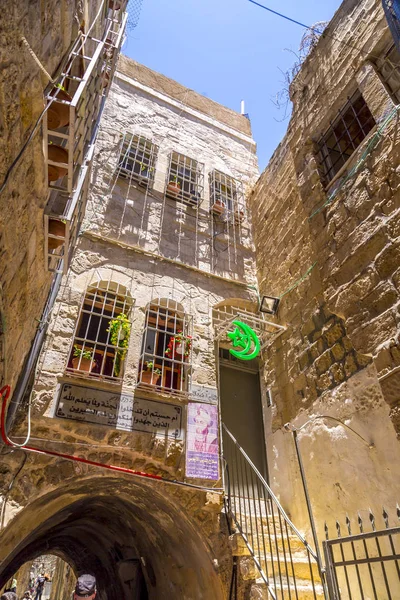 Jeruzsálem Izrael 2018 Június Ősi Utcák Épületek Régi Város Jeruzsálem — Stock Fotó