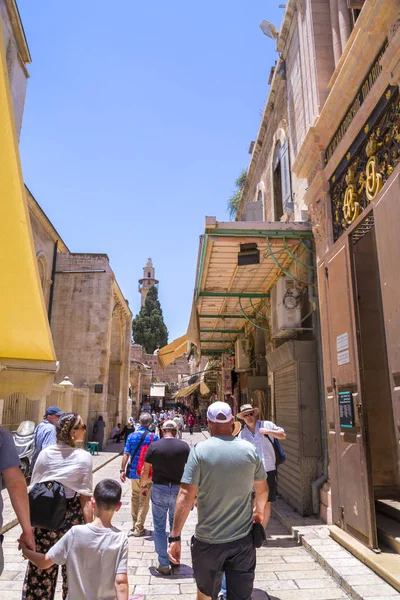 Jerusalem Srail Haziran 2018 Eski Sokaklar Binalar Kudüs Eski Şehri — Stok fotoğraf