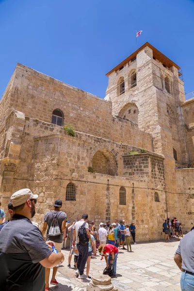 Jerusalem Srail Haziran 2018 Kutsal Mezar Kilisesi Nin Nerede Mesih — Stok fotoğraf