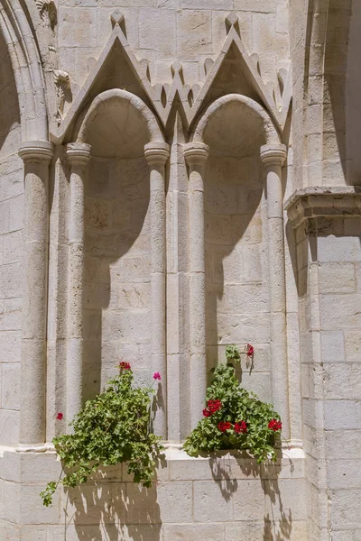 Arkitektoniske Detaljer Fra Gammel Bygning Jerusalem Israel – stockfoto