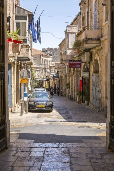 Jeruzalém Izrael Června 2018 Starověké Ulice Budovy Starém Městě Jeruzalémě — Stock fotografie