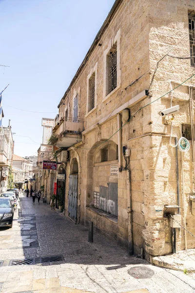 Jerusalén Israel Junio 2018 Antiguas Calles Edificios Ciudad Vieja Jerusalén —  Fotos de Stock