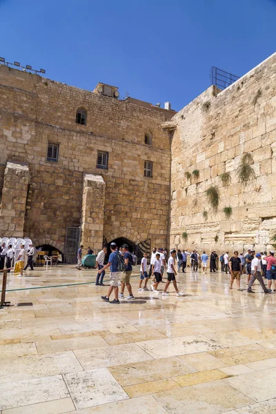 Jerusalem Srail Haziran 2018 Yahudi Halkının Western Wall Ikinci Kutsal — Stok fotoğraf