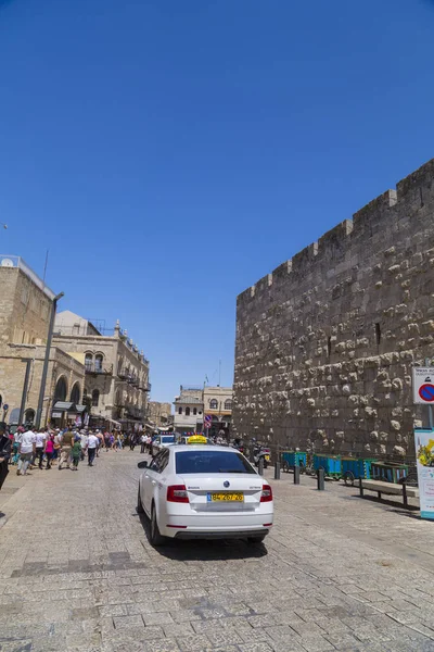 Jerusalem Srail Haziran 2018 Cityscape Jerusalem City Eski Şehir Surları — Stok fotoğraf