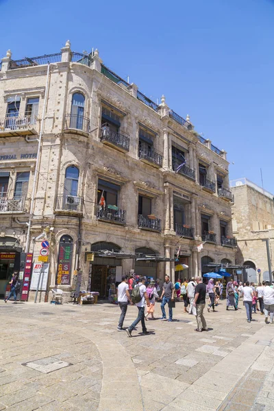 Jérusalem Israël Juin 2018 Anciennes Rues Bâtiments Dans Vieille Ville — Photo