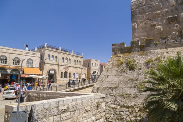 Ιερουσαλήμ Ισραήλ Ιουνίου 2018 Αρχαίους Δρόμους Και Κτίρια Στην Παλιά — Φωτογραφία Αρχείου