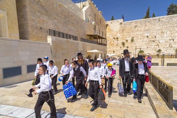 Jeruzsálem Izrael 2018 Június Zsidó Nép Ellen Nyugati Fal Második — Stock Fotó