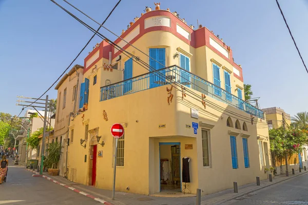 Tel Aviv Izrael Června 2018 Stavební Exteriérů Ulice Neve Cedek — Stock fotografie