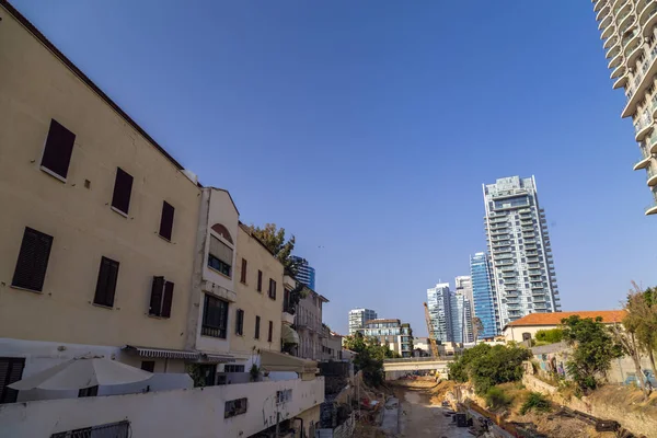 Тель Авив Израиль Июня 2018 Года Строительство Выходов Улиц Районе — стоковое фото