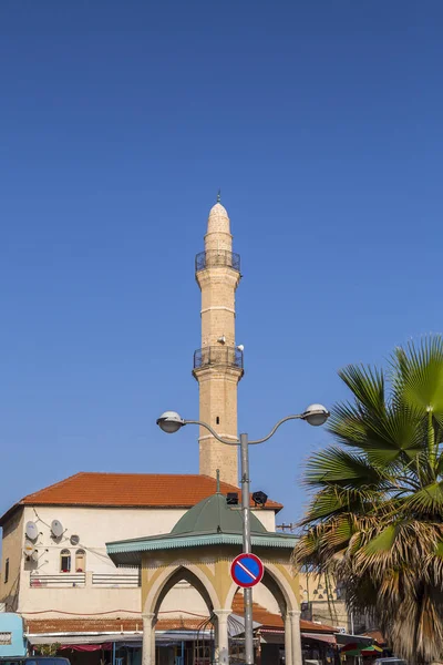 テル市 イスラエル 2018 アビブ テル市の古い都市の Mahmoudiya モスクの外観 オスマン帝国時代にモスクが建てられました — ストック写真