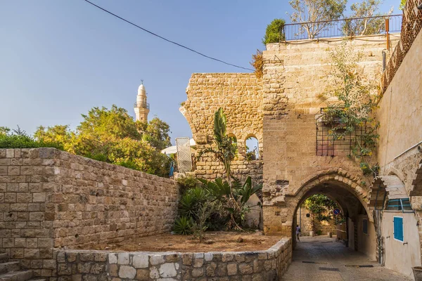 Eski Sokakları Şerit Eski Şehir Yafo Tel Aviv City Srail — Stok fotoğraf