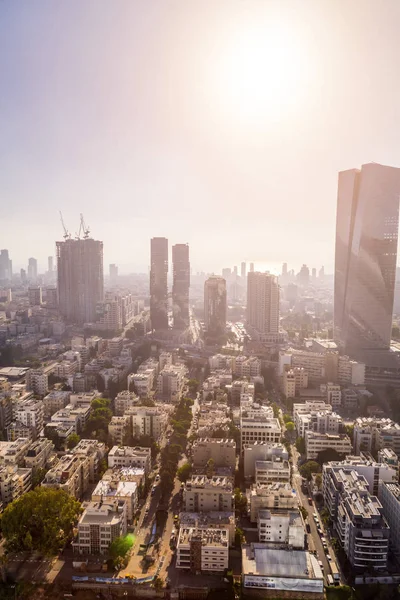 Tel Aviv Yafo Izrael Června 2018 Letecký Pohled Budovy Ulice — Stock fotografie