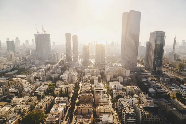 Tel Aviv Yafo Izrael Června 2018 Letecký Pohled Budovy Ulice — Stock fotografie