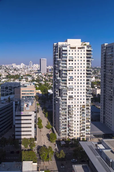 Tel Aviv Yafo Izrael 2018 Június Légi Felvétel Épületek Utcák — Stock Fotó