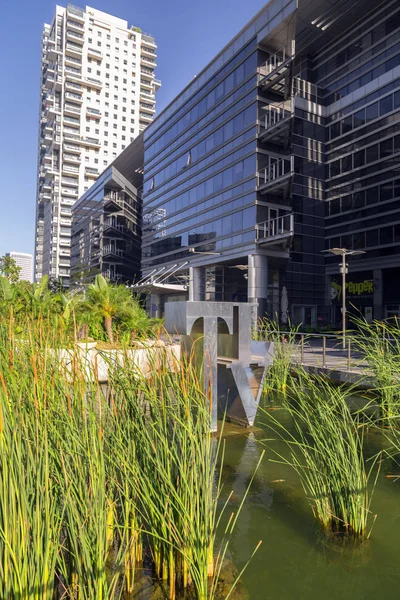 Tel Aviv Yafo Israel Junio 2018 Arquitectura Moderna Distrito Financiero —  Fotos de Stock