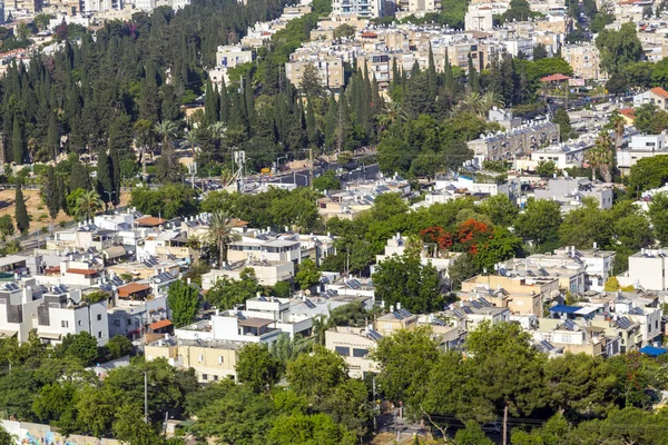 特拉维夫 特拉维夫 以色列 2018年6月9日 鸟瞰的建筑物和街道在特拉维夫 特拉维夫 文化资本的以色列国 有很多树的住宅区 — 图库照片