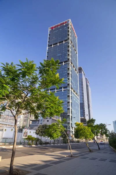 Tel Aviv Yafo Israel Junho 2018 Arquitetura Moderna Distrito Financeiro — Fotografia de Stock