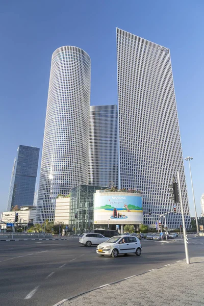 Tel Aviv Srail Haziran 2018 Azrieli Merkezi Kuleleri Ayalon Yolu — Stok fotoğraf