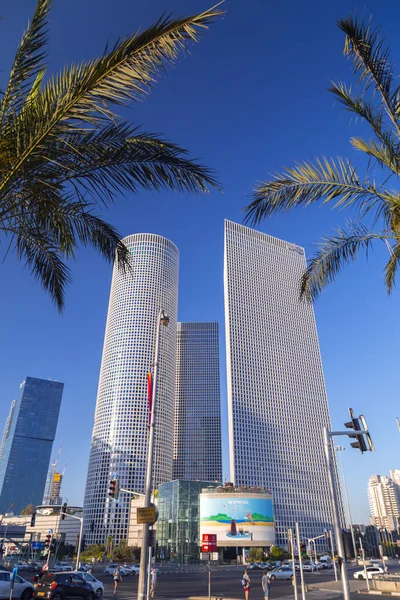 Tel Aviv Srail Haziran 2018 Azrieli Merkezi Kuleleri Ayalon Yolu — Stok fotoğraf